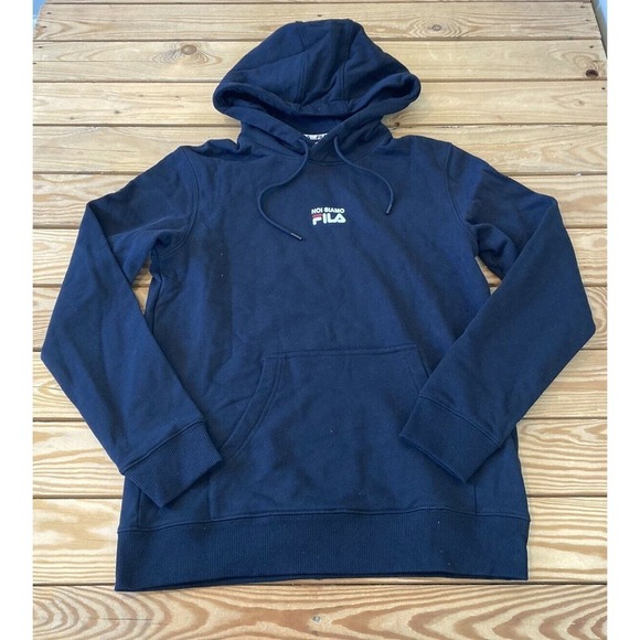 Fila Fusion Hooded Sweatshirt Size Medium Men’s Navy - Picture 1 of 7